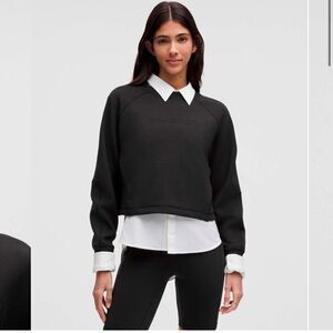 Lululemon Smooth Spacer Cropped Pullover Graphic Black Size 14